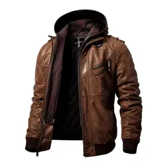 ROYAL - Chaqueta De Cuero Genuino Hombre