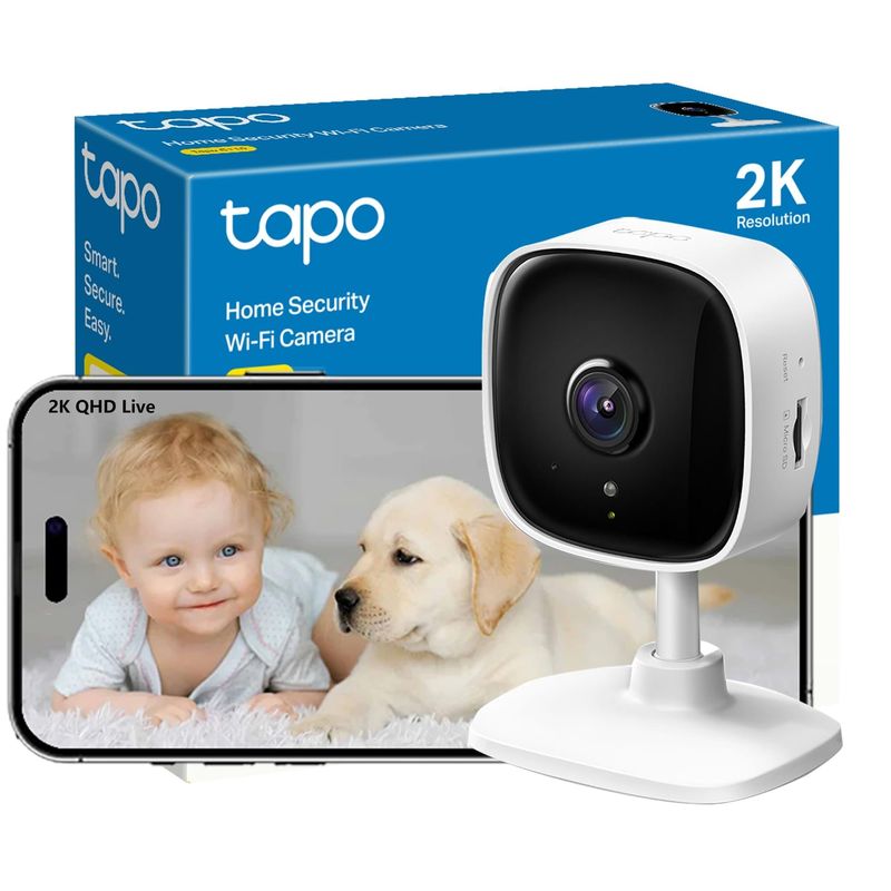 TP LINK - Cámara Wi-Fi de Seguridad inteligente Tapo C110 2K QHD + 32 GB