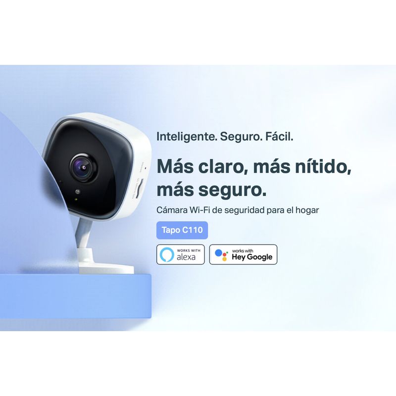 TP LINK - Cámara Wi-Fi de Seguridad inteligente Tapo C110 2K QHD + 64 GB