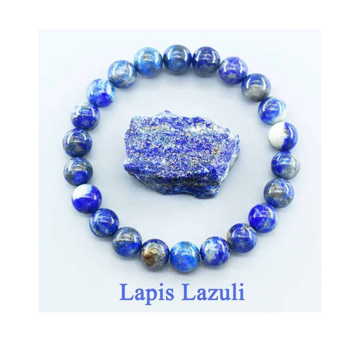 ROYAL - Pulsera De Piedra Lapislazuli 1 Hombre Mujer Moda Royal Madriz
