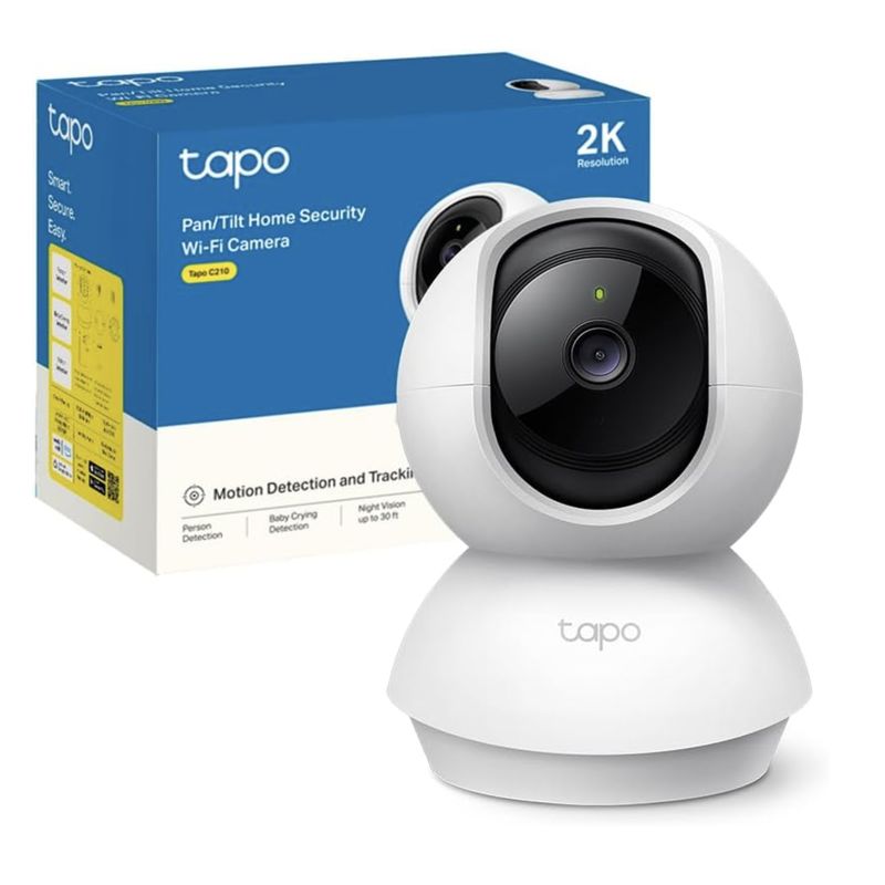 TP LINK - Cámara Giratoria Indoor Tp-link Tapo C210 Visión Nocturna 2k + 128 GB