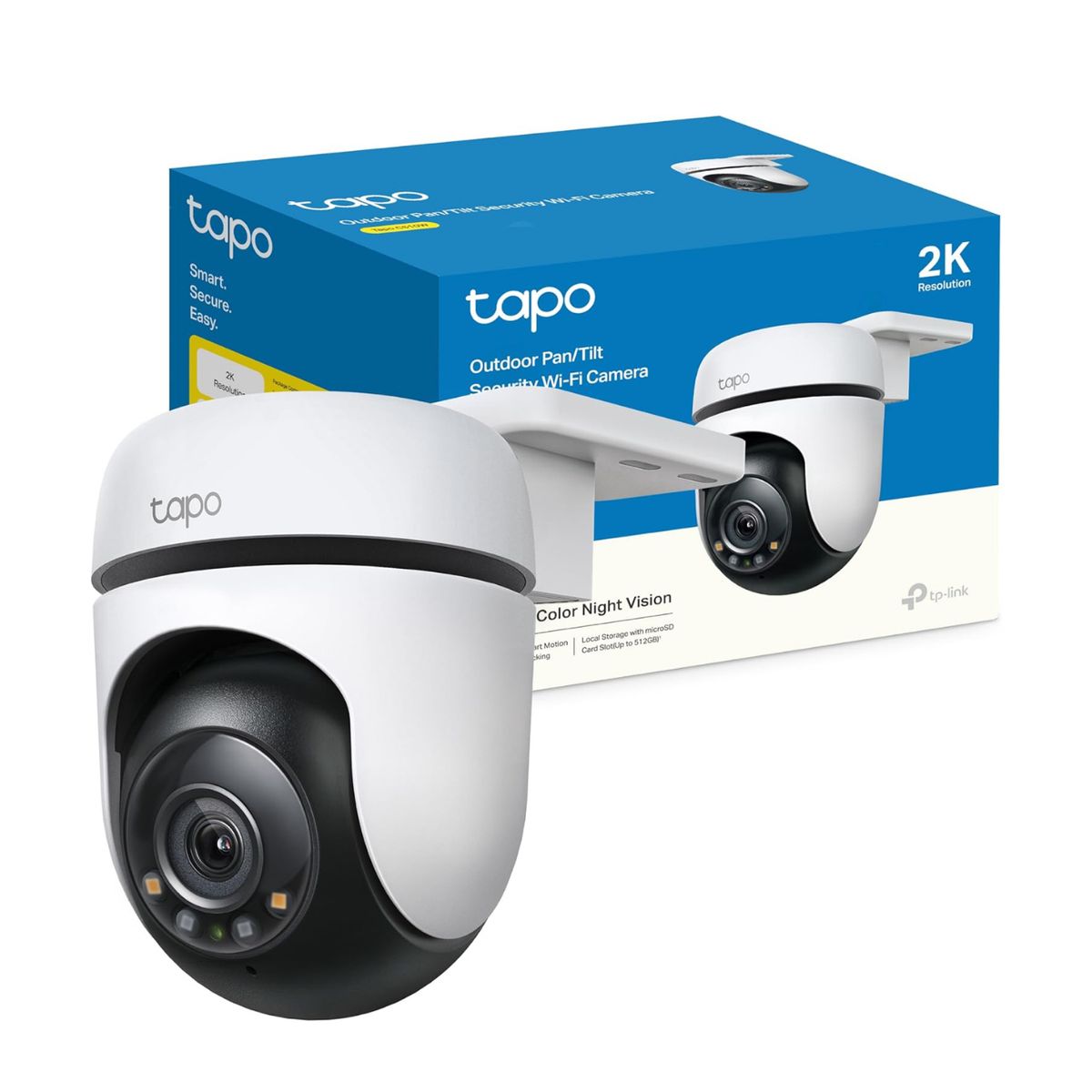 TP LINK - Cámara Giratoria Outdoor Tp-link Tapo C510W Visión Nocturna 2K 128GB