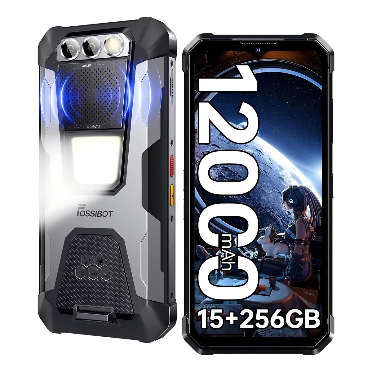 FOSSIBOT - Fossibot F106 Dual Sim 256 Gb Negro 8 Gb Ram