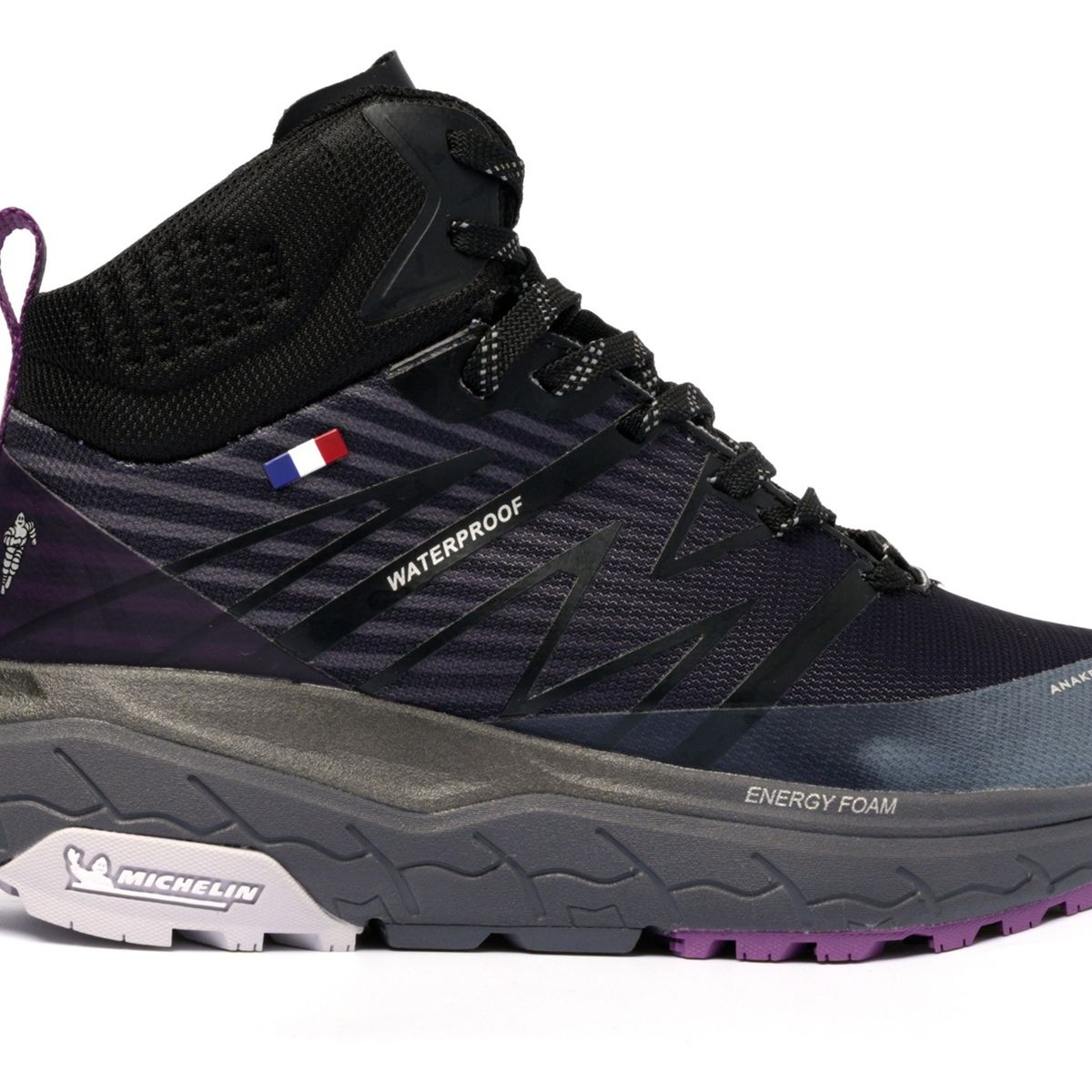 MICHELIN FOOTWEAR - Botín Zapatilla Impermeable Negro Morado Mujer Michelin Aw04