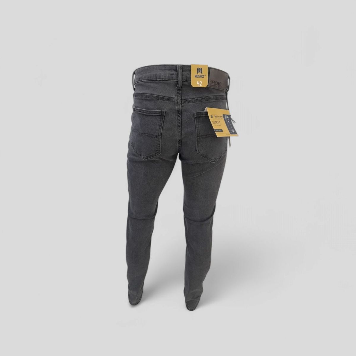 MOSAICO - Jeans Elasticado SlimFit Color Gris Hombres semi-pitillo Mosaico