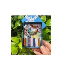 GENERICO - Set 9 Piedras, collar pulsera de cuarzo Curativas Y Cristales Chakras