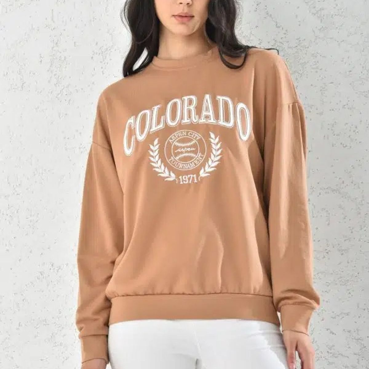 MROTTO - Poleron Colorado Mujer Cafe - Manga Larga