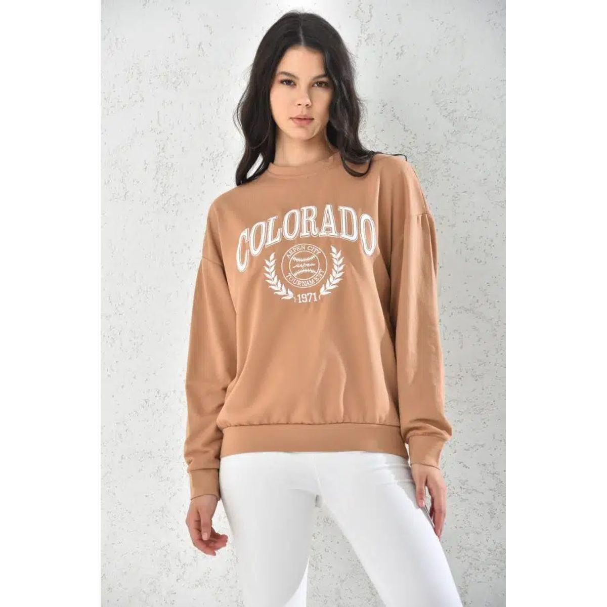 MROTTO - Poleron Colorado Mujer Cafe - Manga Larga