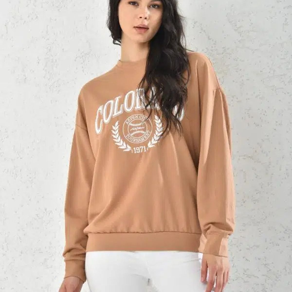 MROTTO - Poleron Colorado Mujer Cafe - Manga Larga