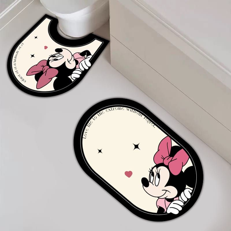 GENERICO - Set 2 Piezas Piso de Baño Alfombrilla de Soft Diatoms Minni
