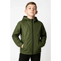 KIBOU - Chaqueta Cortaviento Impermeable Unisex Para Niños Con Polar