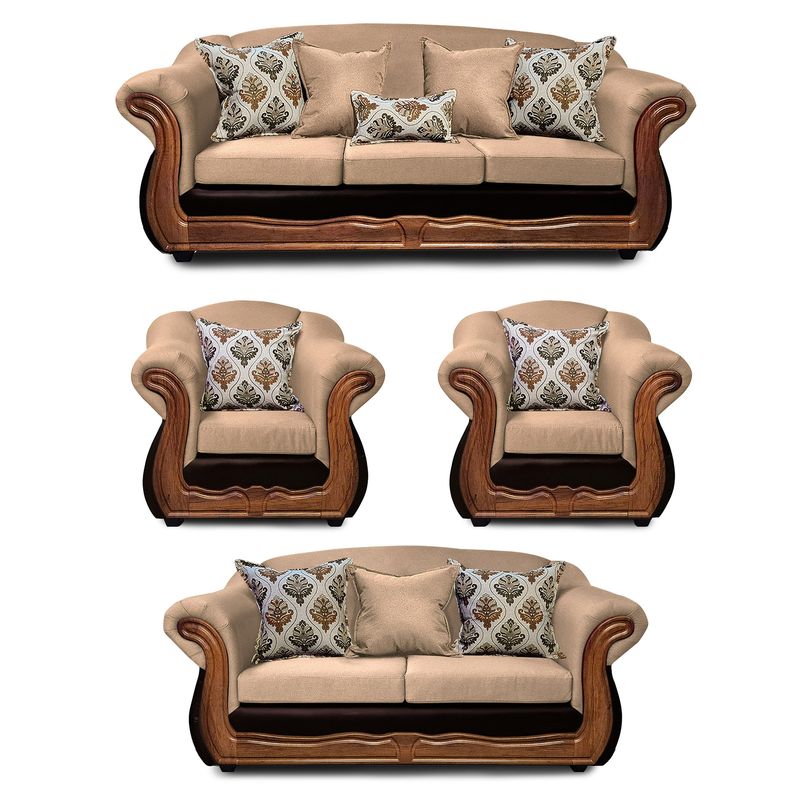 AMERICA DECORA - Living 4-3-1-1 Grand Búfalo Mixto Beige X