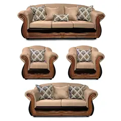 AMERICA DECORA - Living 4-3-1-1 Grand Búfalo Mixto Beige X