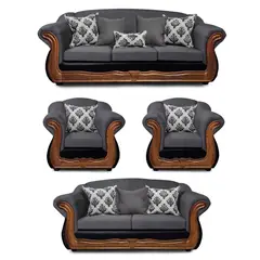AMERICA DECORA - Living 4-3-1-1 Grand Búfalo Mixto Gris X