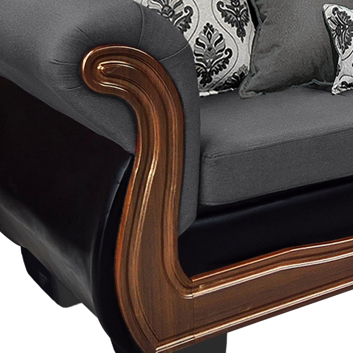 AMERICA DECORA - Living Con Resorte Estructural Búfalo 8 Cuerpos 4+3+1 Chenille+PU X