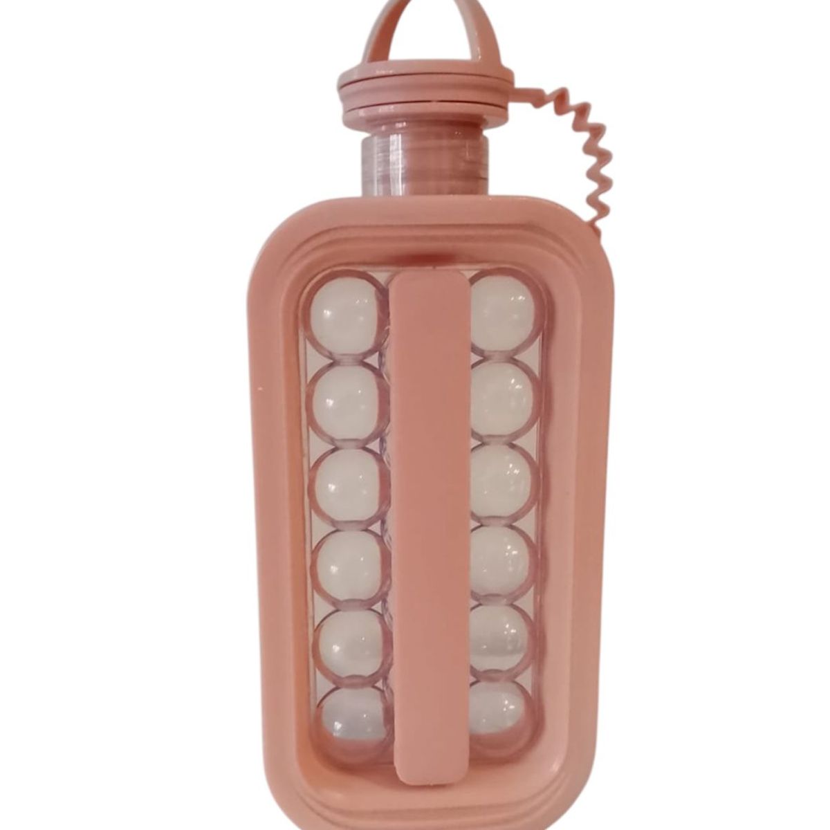 GENERICO - Botella Multifuncional para Hacer Cubitos de Hielo Portátil Rosado