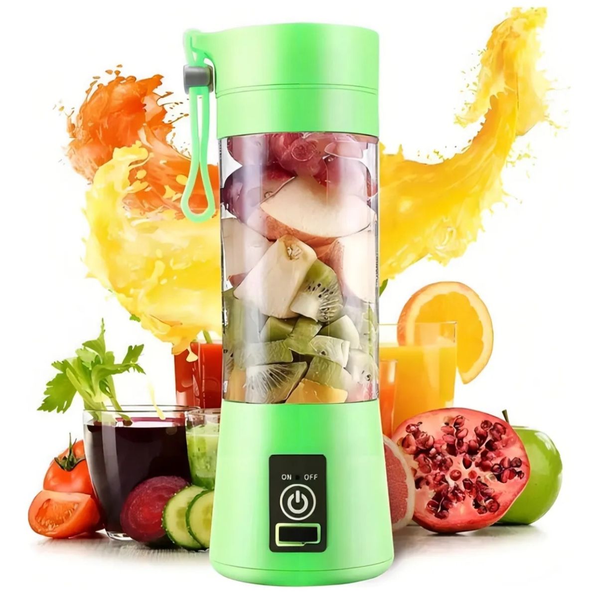 GENERICO - juguera batidora licuadora vaso personal portatil recargable verde