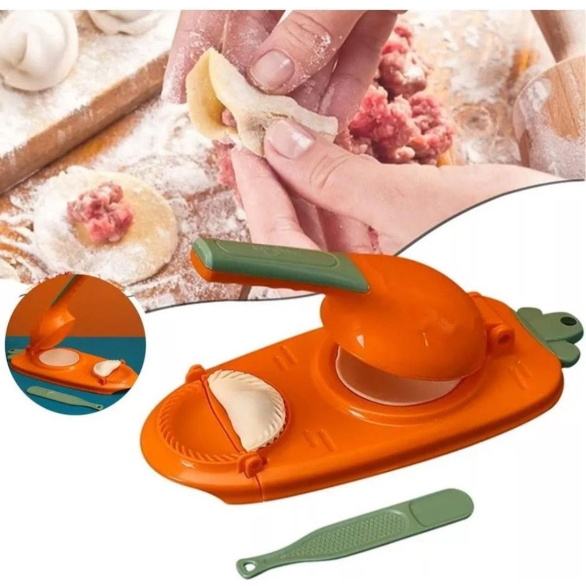 GENERICO - Maquina Para Hacer Dumpling Mini Empanada Prensa Manual 2en1