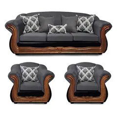 AMERICA DECORA - Living 4-1-1 Grand Búfalo Mixto Gris X