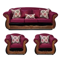 AMERICA DECORA - Living 4-1-1 Grand Búfalo Mixto Rojo X