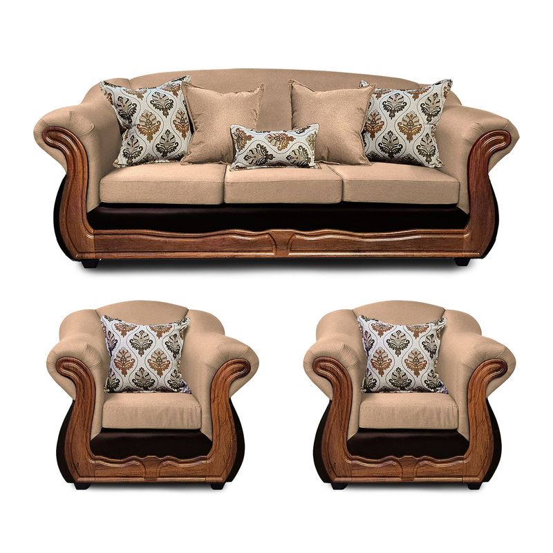 AMERICA DECORA - Living 4-1-1 Grand Búfalo Mixto Beige X