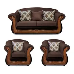 AMERICA DECORA - Living 3-1-1 Grand Búfalo Mixto Café Oscuro X