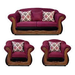 AMERICA DECORA - Living 3-1-1 Grand Búfalo Mixto Rojo X