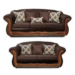 AMERICA DECORA - Living 4-3 Grand Búfalo Mixto Café Oscuro X