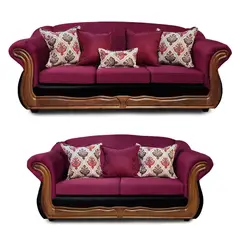 AMERICA DECORA - Living 4-3 Grand Búfalo Mixto Rojo X