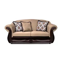 AMERICA DECORA - Sofá Para 3 Personas Grand Búfalo Mixto Beige
