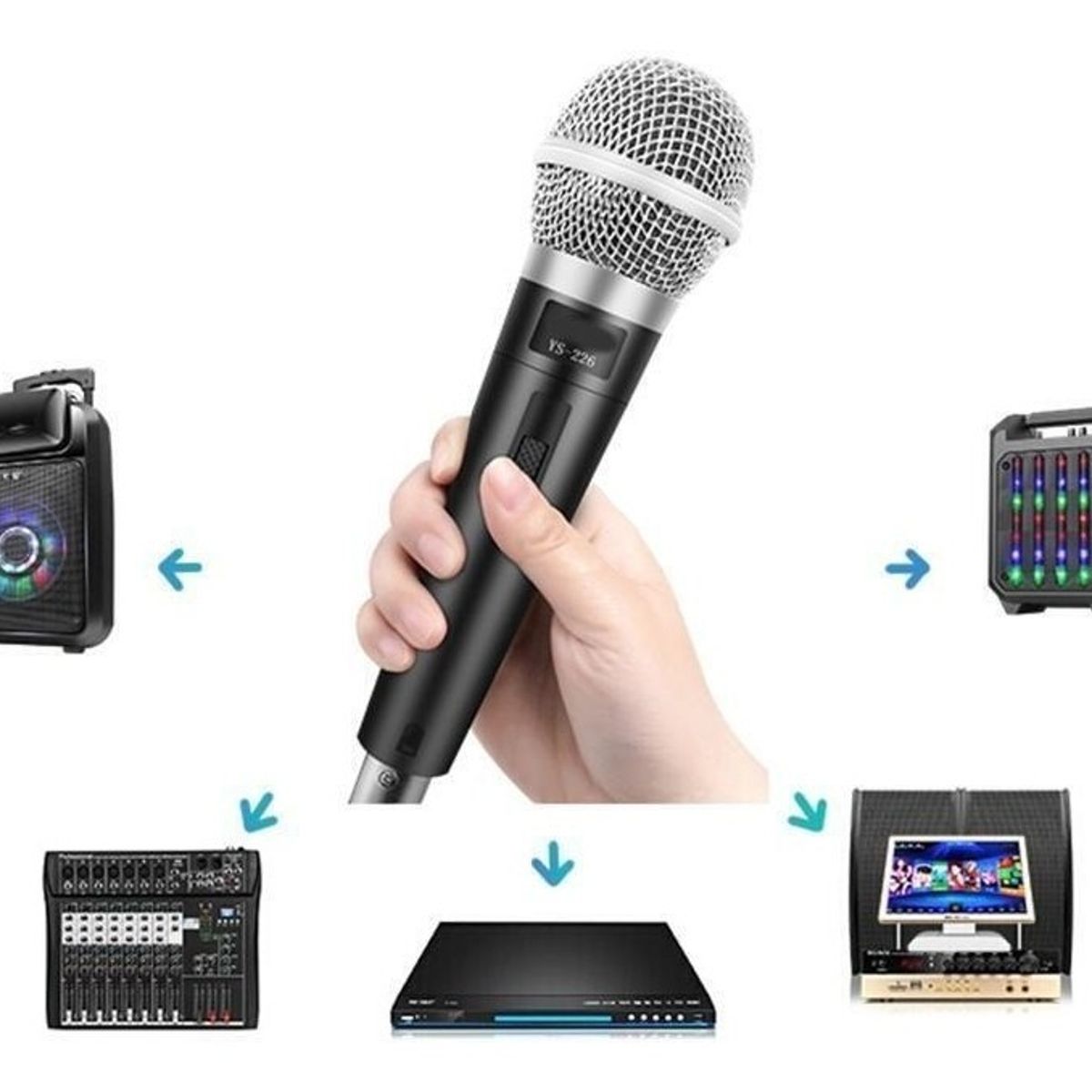 GENERICO - Micrófono Dynamic Sm-58 Dinámico Cardioide Color Negro