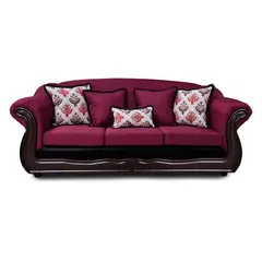 AMERICA DECORA - Sofá Para 4 Personas Grand Búfalo Mixto Rojo