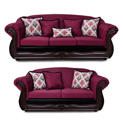 AMERICA DECORA - Living 4-3 Grand Búfalo Mixto Rojo