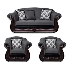 AMERICA DECORA - Living 3-1-1 Grand Búfalo Mixto Gris