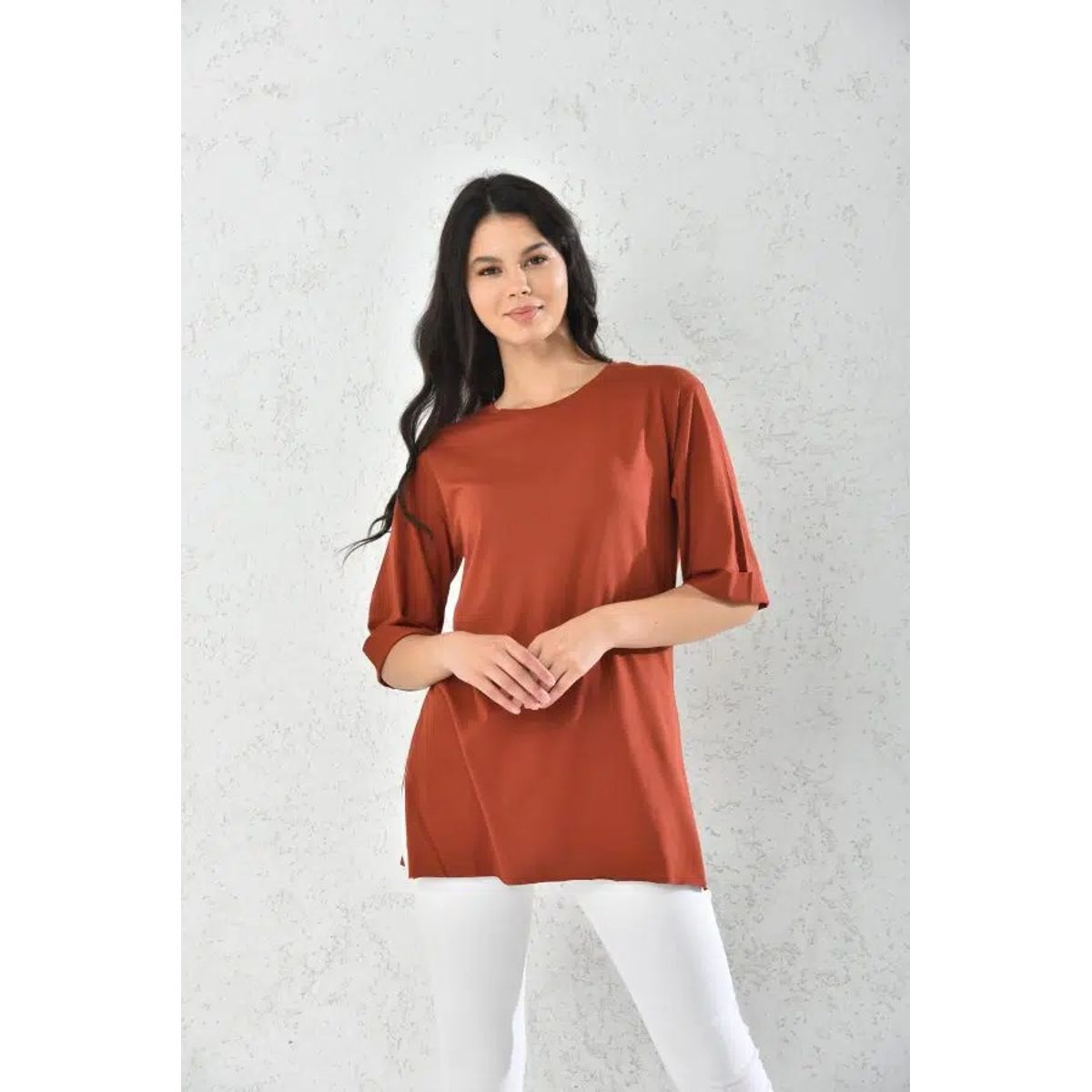 MROTTO - Polera Liso Mujer Manga Corta