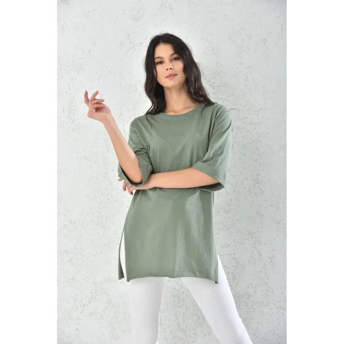 MROTTO - Polera Liso Mujer Manga Corta