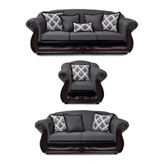 AMERICA DECORA - Living 4-3-1 Grand Búfalo Mixto Gris