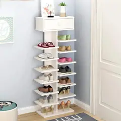 GENERICO - Zapatero Organizador Estante Zapatos 14 Pcs Hall Armario Color Blanco