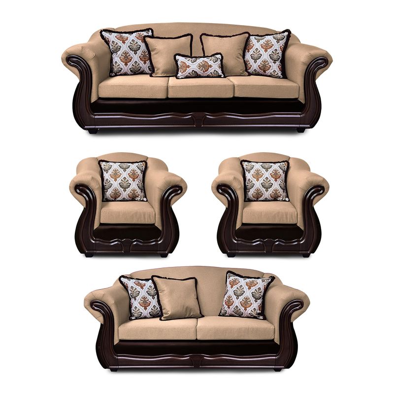 AMERICA DECORA - Living 4-3-1-1 Grand Búfalo Mixto Beige