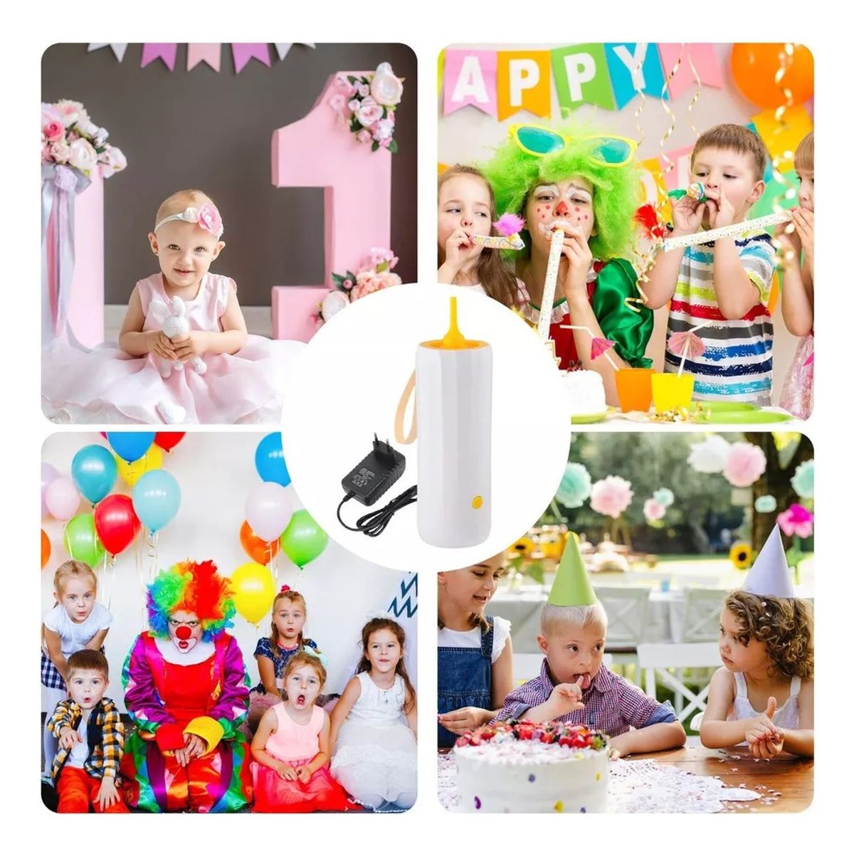 GENERICO - Inflador Eléctrico Para Globos Largos Bomba Para Fiestas