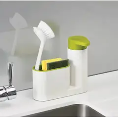 GENERICO - Dispensador Jabón Líquido Lavaplatos Lavalozas Porta Esponja.