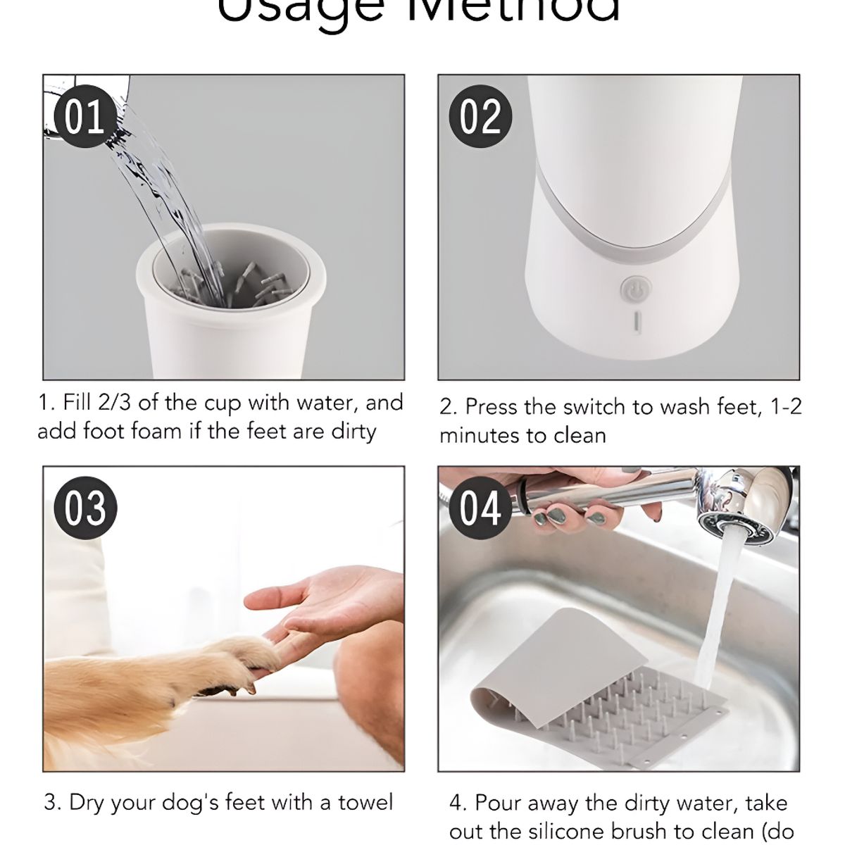 GENERICO - Limpiapatas Automático Para Perros