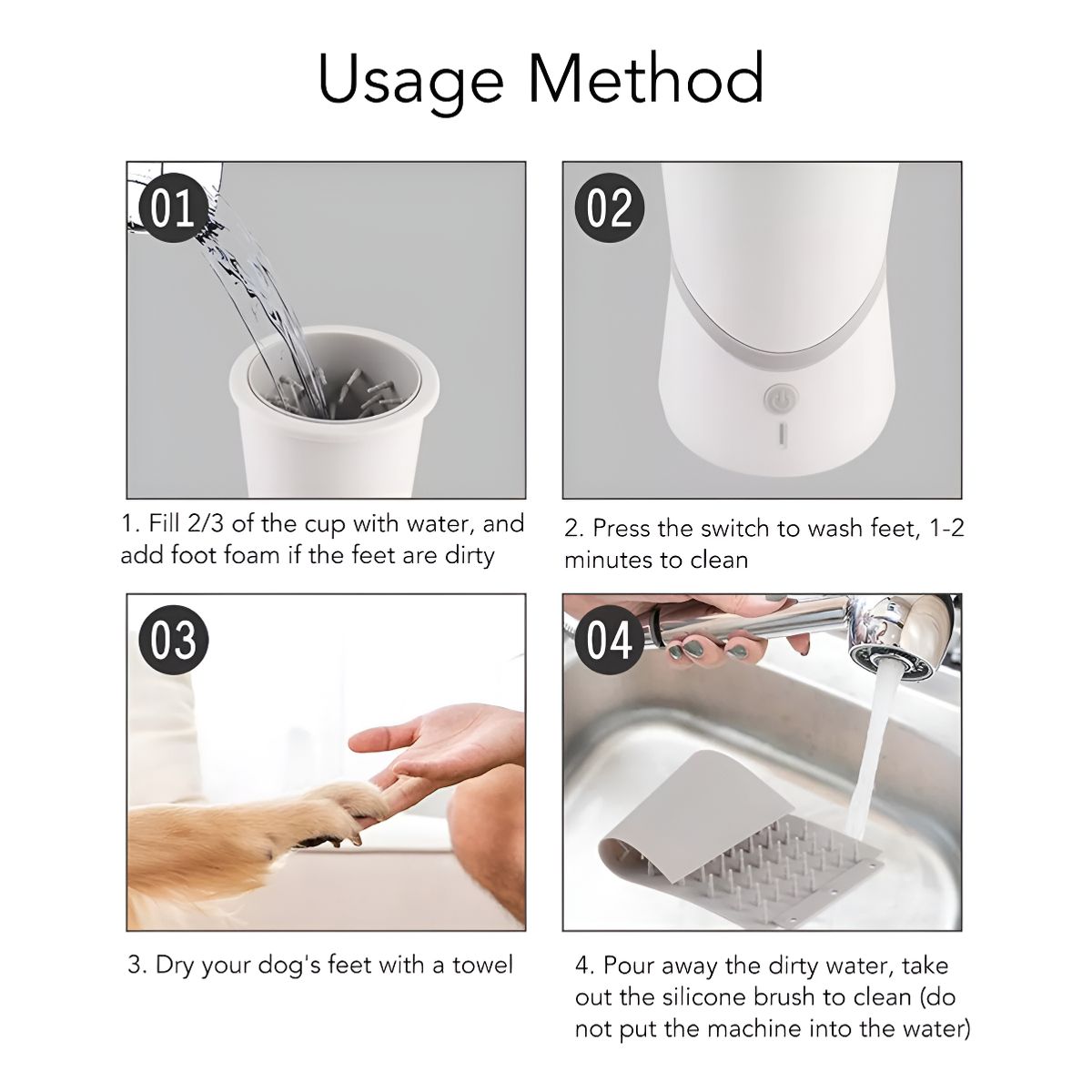 GENERICO - Limpiapatas Automático Para Perros