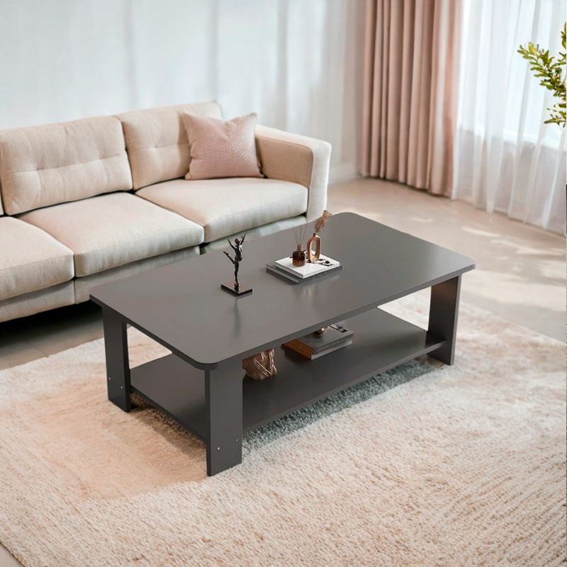 GENERICO - MESA DE CENTRO GRIS 100x50x42