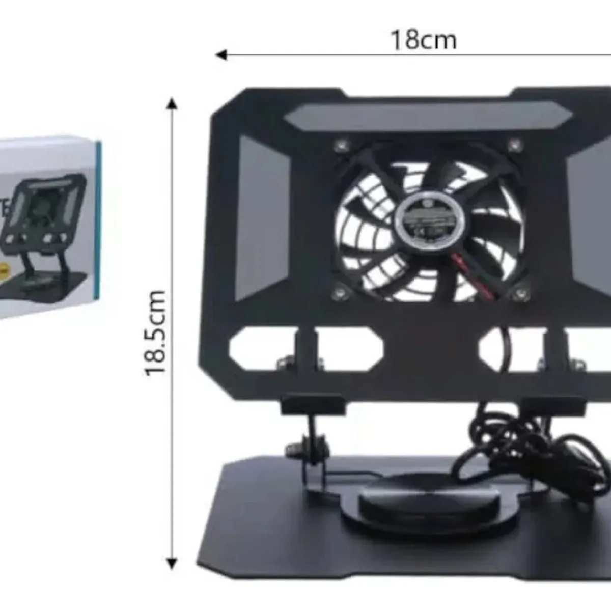 GENERICO - Soporte Cooler Externo Tablet Antideslizante Color Negro