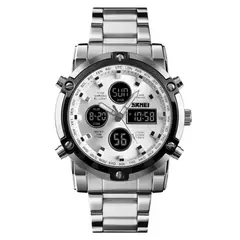 SKMEI - Reloj pulsera hombre elegante moderno análogo digital luminoso