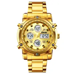 SKMEI - Reloj pulsera hombre elegante moderno análogo digital luminoso