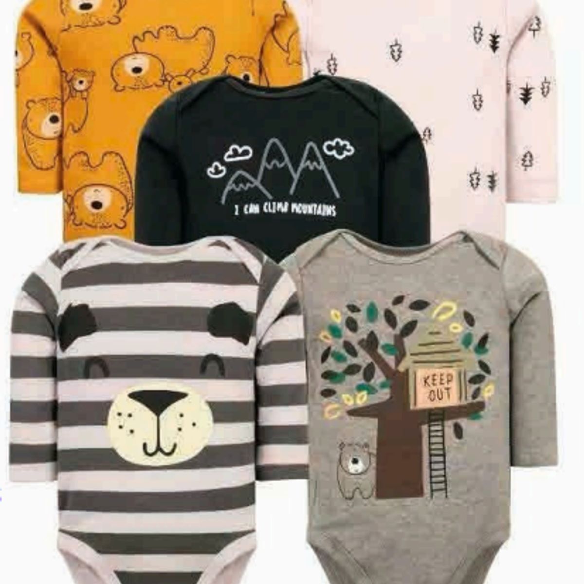 TEDMIMAK - bodys manga larga pack  5 unidades