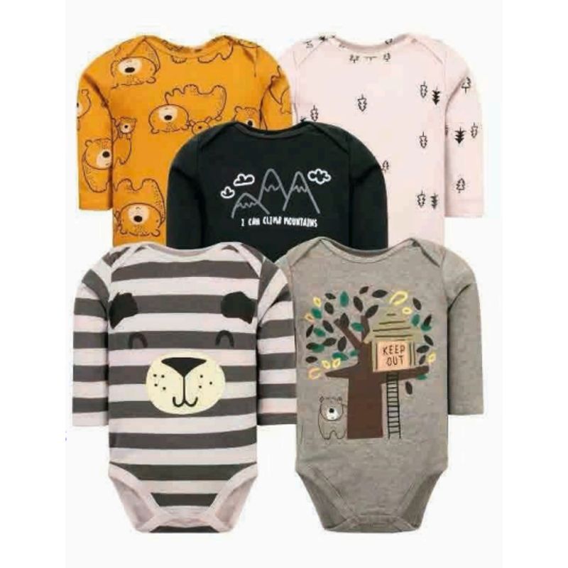 TEDMIMAK - bodys manga larga pack  5 unidades