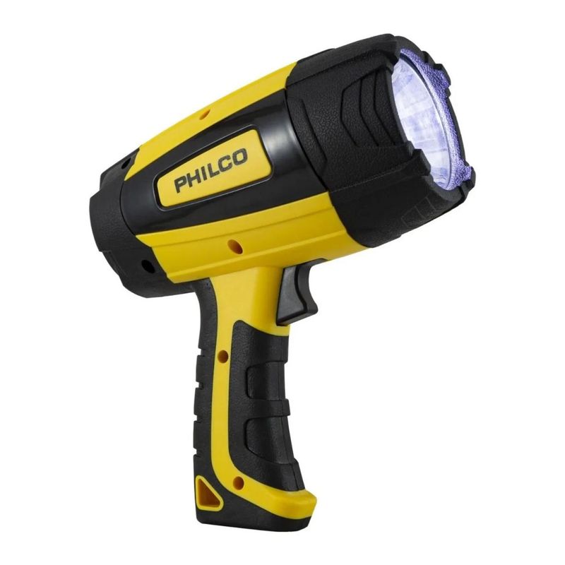 PHILCO - Foco Linterna 1LED Hig Power 300lm Recargable Amarillo